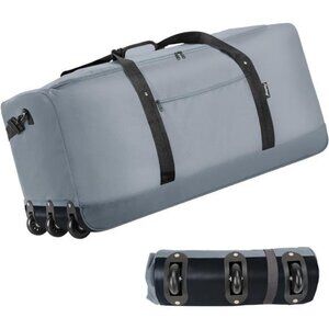 Finnhomy 120L Foldable Rolling Duffel Bag with 3 Wheels, Light Weight Travel